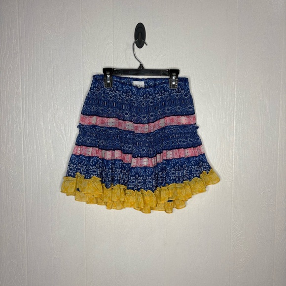 Misa Los Angeles Marion Skirt in Tile Print Combo size small - Picture 2 of 10
